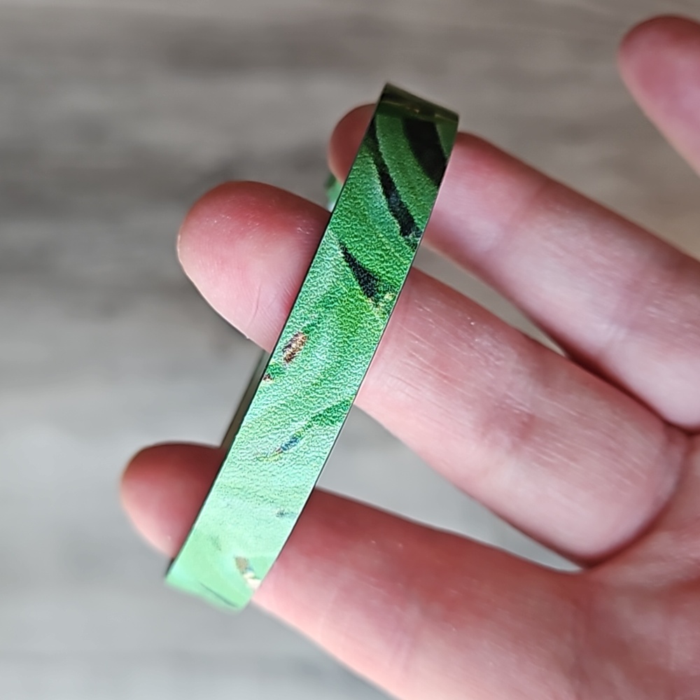 Green Reverable Leather Jungle KEEP Collective Bracelet.